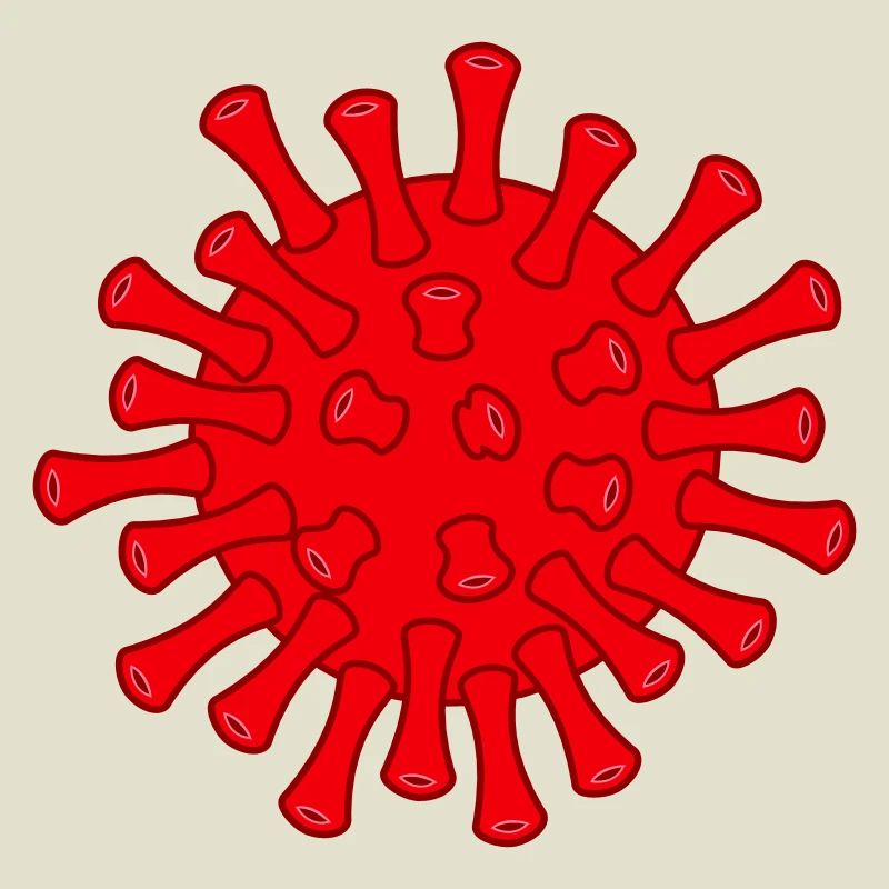 Illustration de la molécule rouge Covid