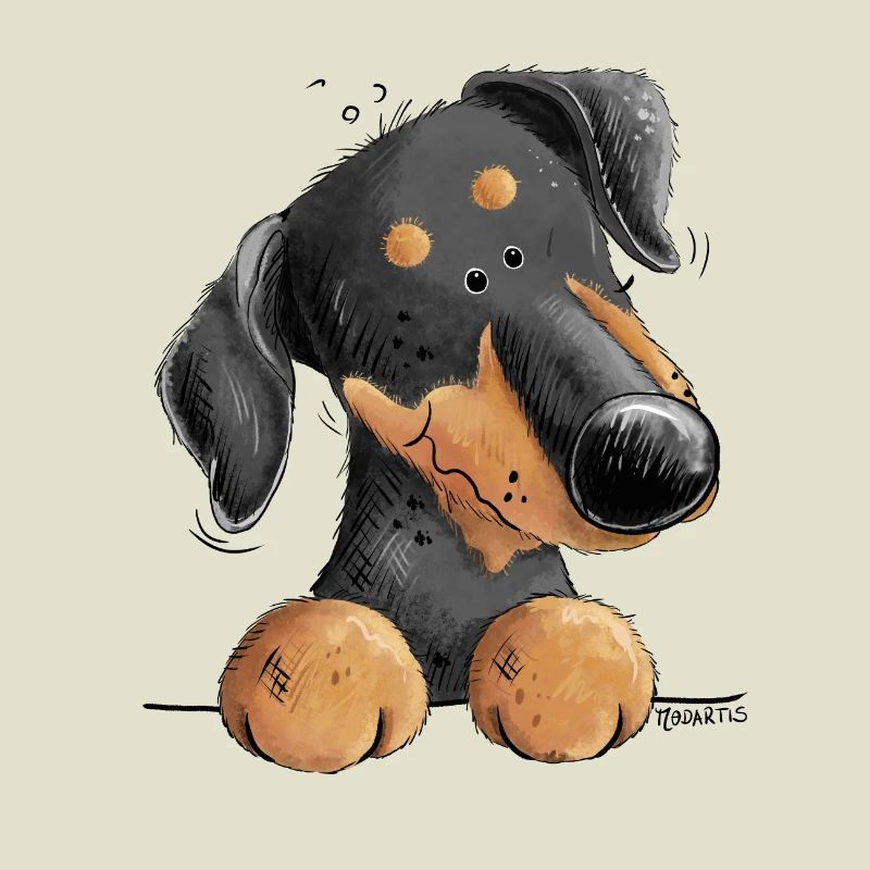 Lustiger Dobermann Oder Pinscher I Hund Comic