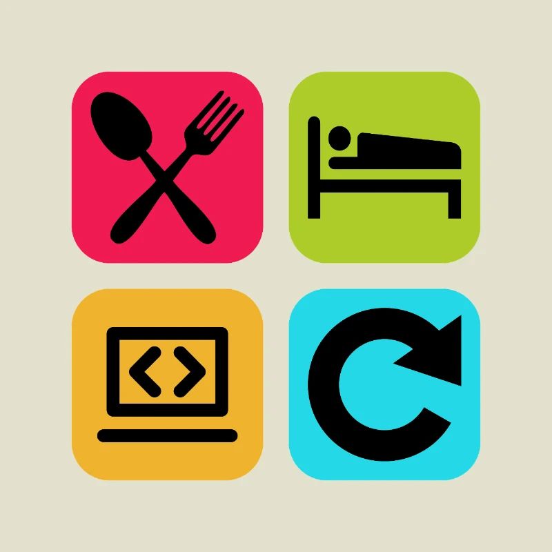 Code de citation drôle répété par le programme Eat Sleep