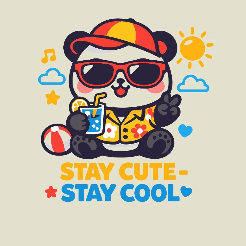 Graphique Reste mignon Reste Cool Bear