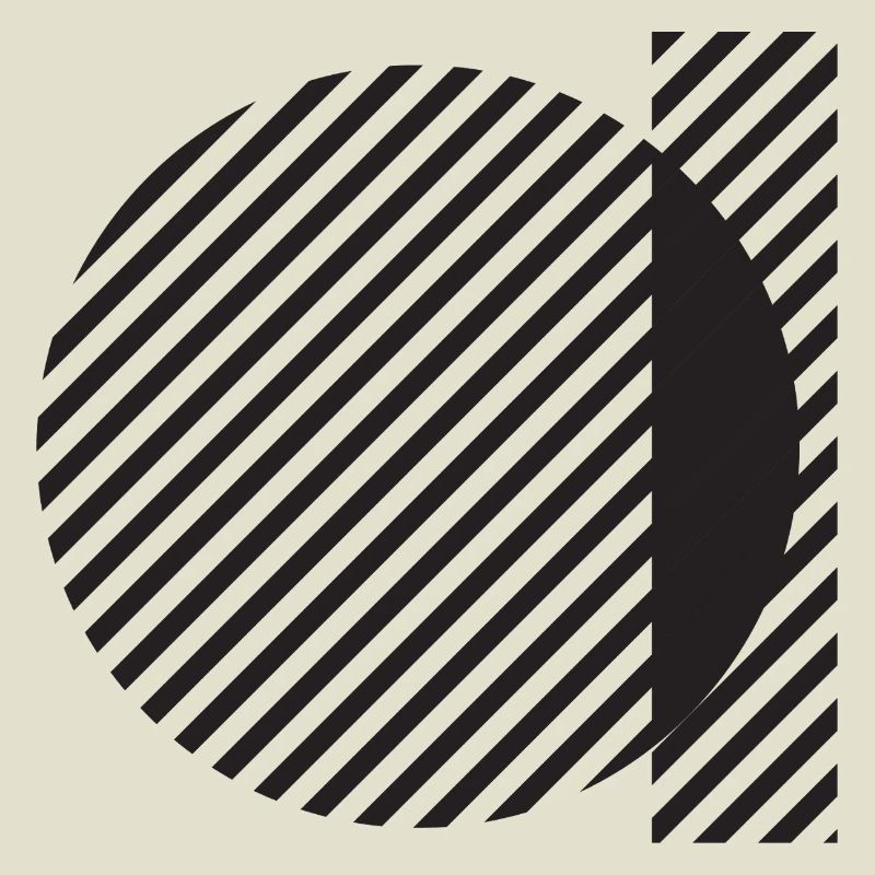 Diagonal Stripe Circle Abstract