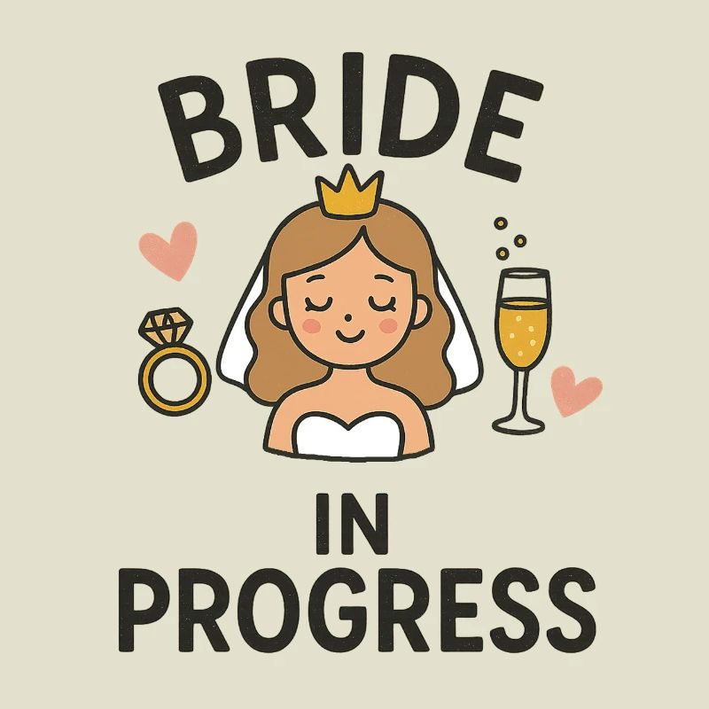 Bride in Progress - Funny EVJ Party Conception nuptiale