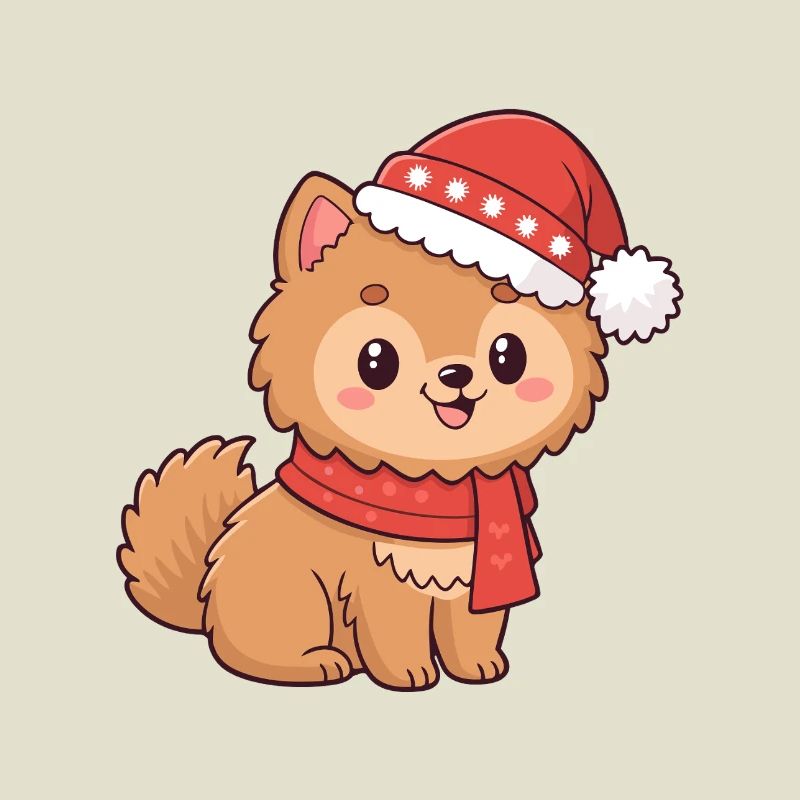 Chiot Noël Bonnet Écharpe