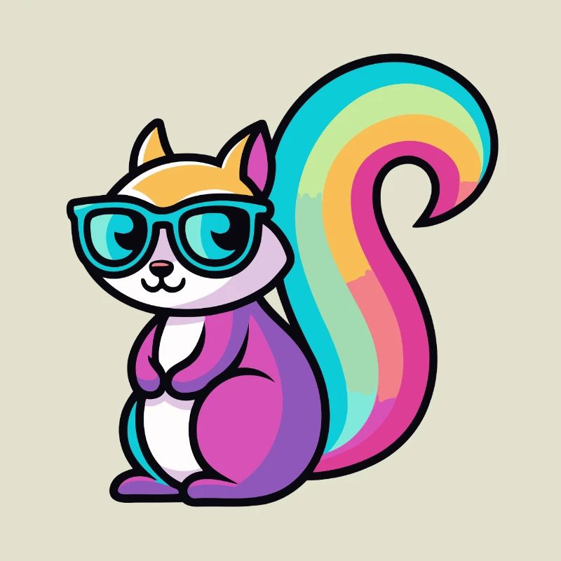 Rainbow Squirrel Glasses