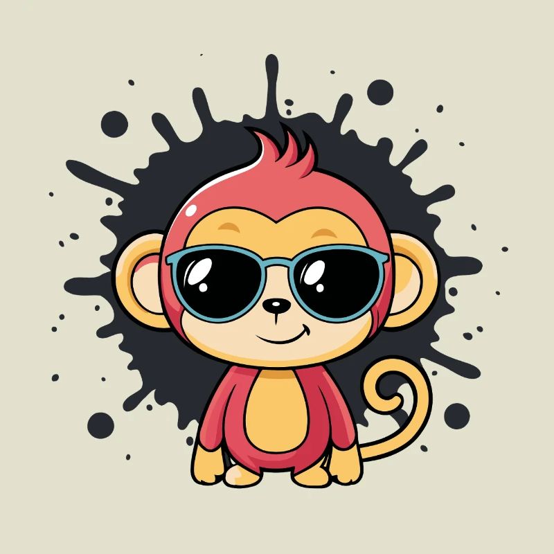 Monkey Chic Splash schwarze Brille