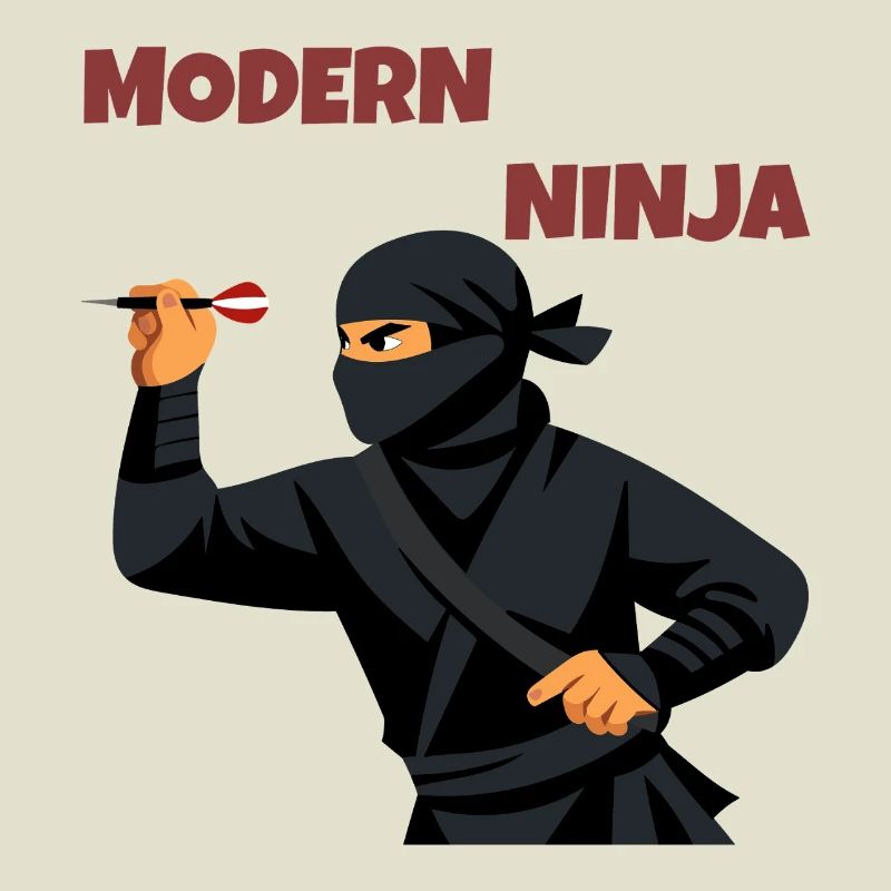 Art moderne de lancer de fléchettes ninja