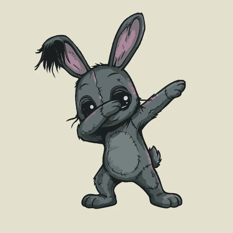 Gribouillis de lapins en patchwork