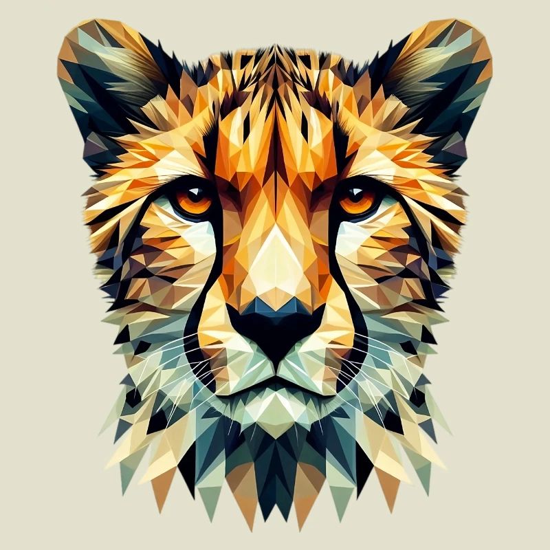 Guépard polygonal