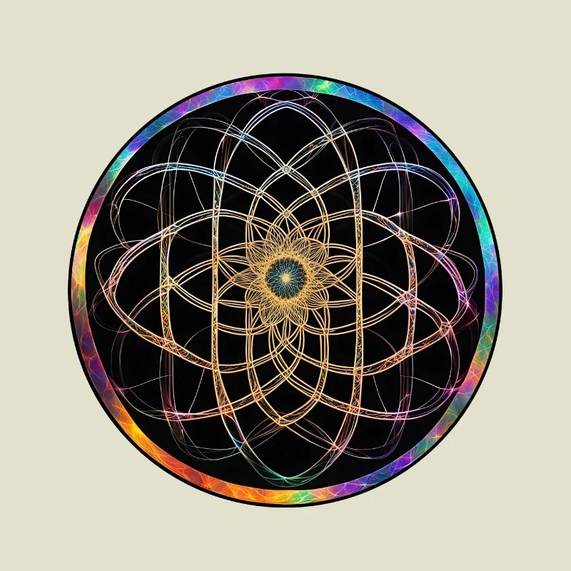 Rainbow Mandala Circle Pattern