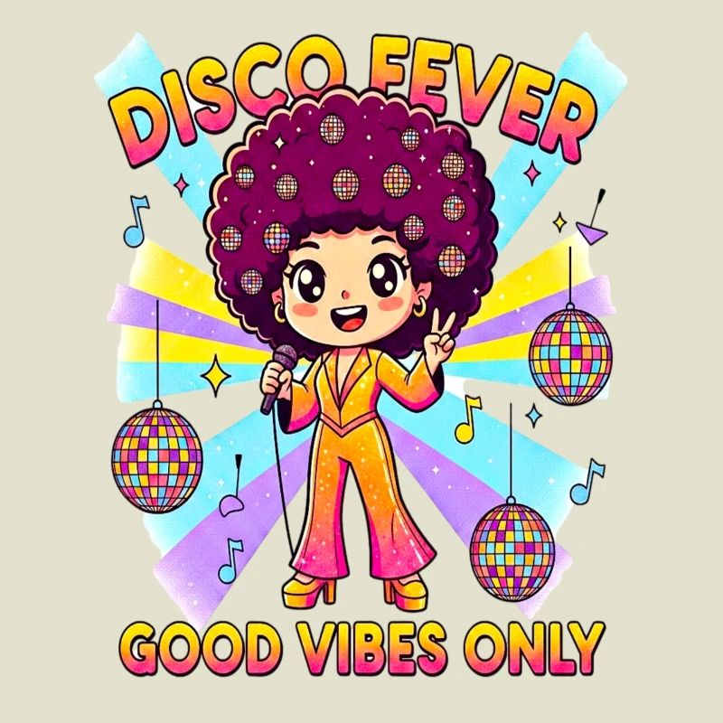 DISCO FEVER Cute Comic 70s