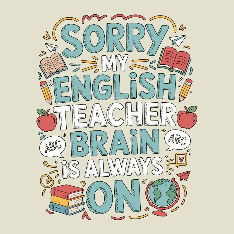 Professeur d’anglais langue seconde désolé mon professeur d’anglais Éducateur d’anglais langue seconde