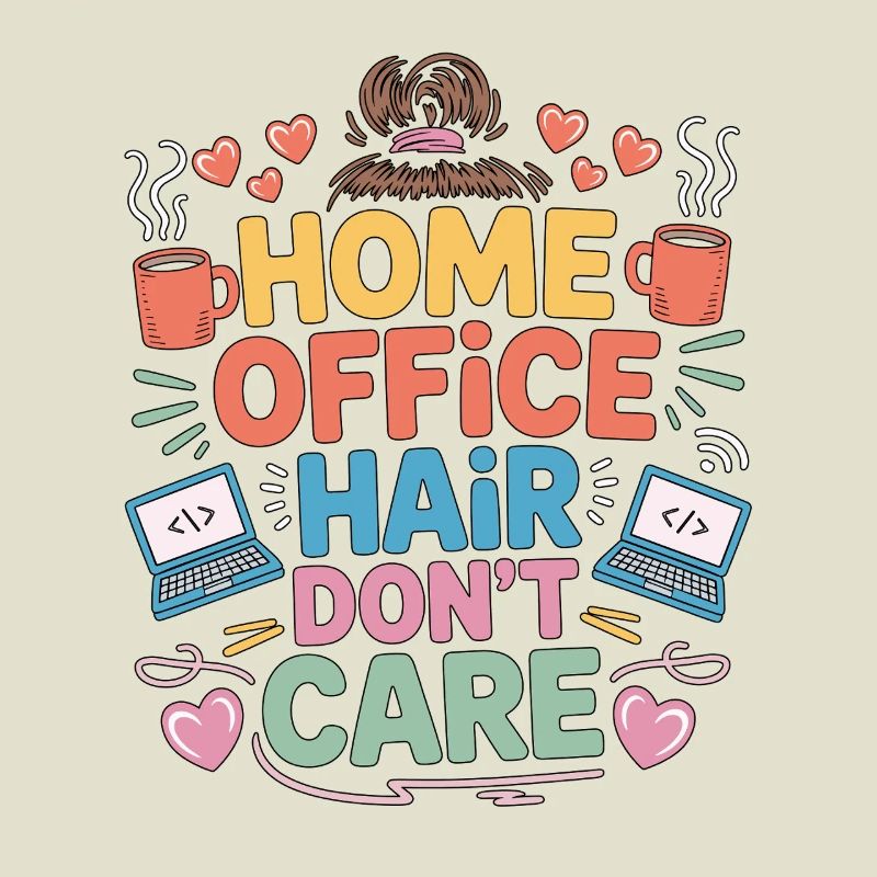 Remote Developer Home Office Hair Web Developer