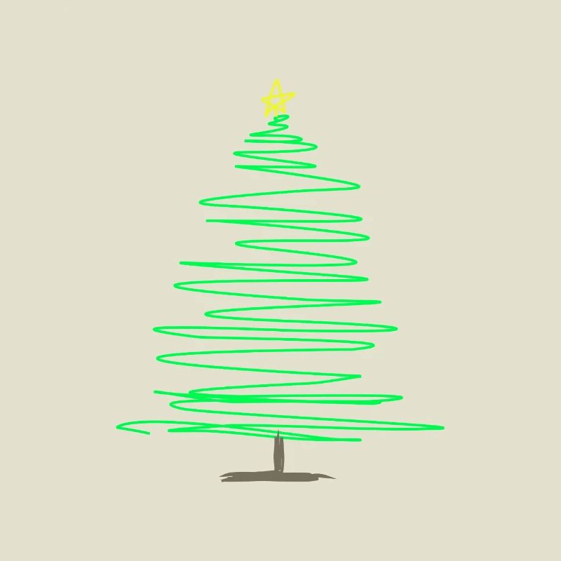Green Doodle Christmas Tree
