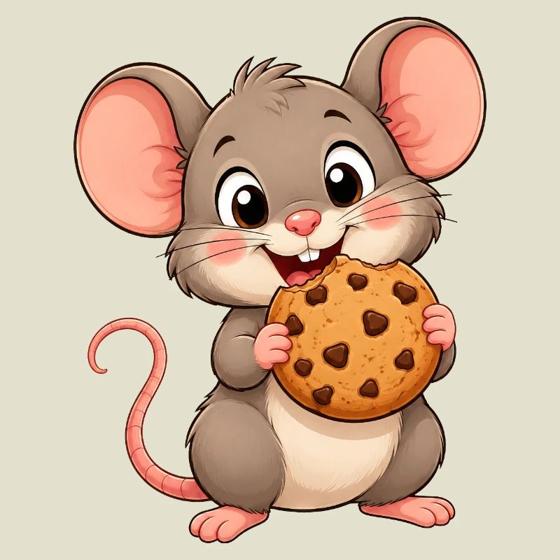 Drôles de petits biscuits mignons en forme de souris en forme de bonbons à grignoter