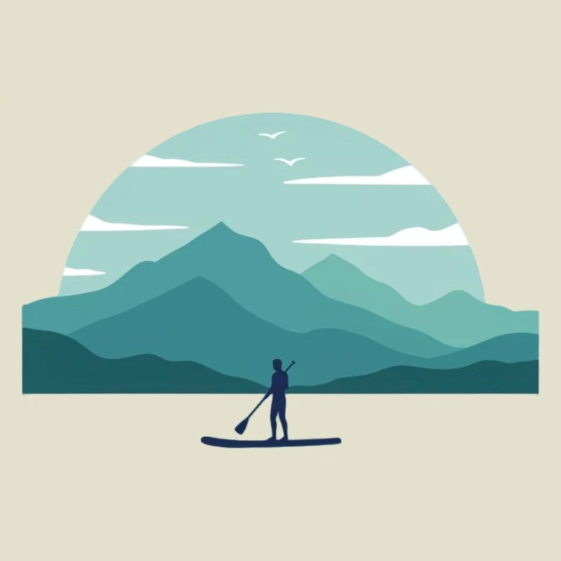 Paddleboard Aube sur les sommets