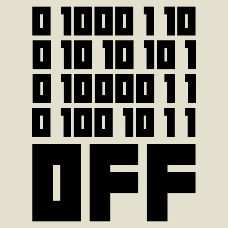 Binary Code F**k OFF – Humour Nerd & Geek Code