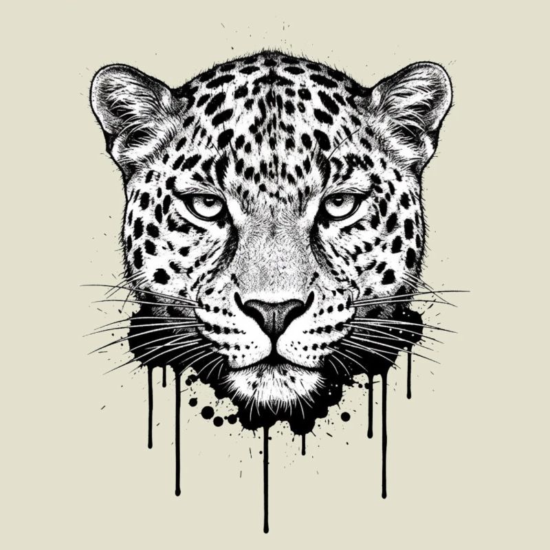 Leopard Head Illustration