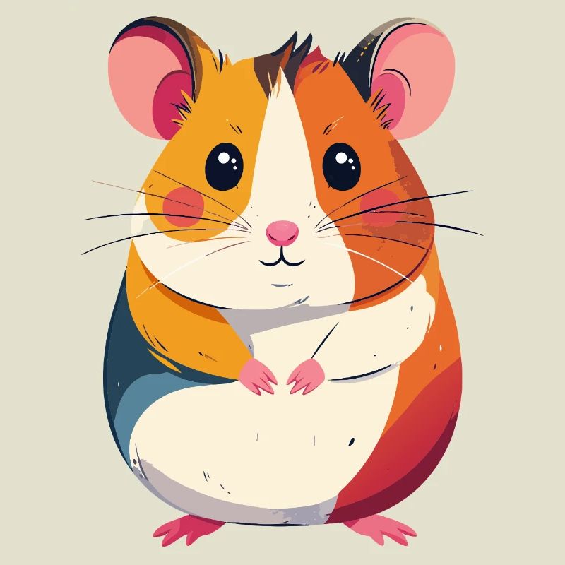 Petit motif coloré de patchwork de hamster mignon