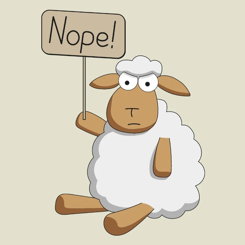 Nope! - protesting sheep