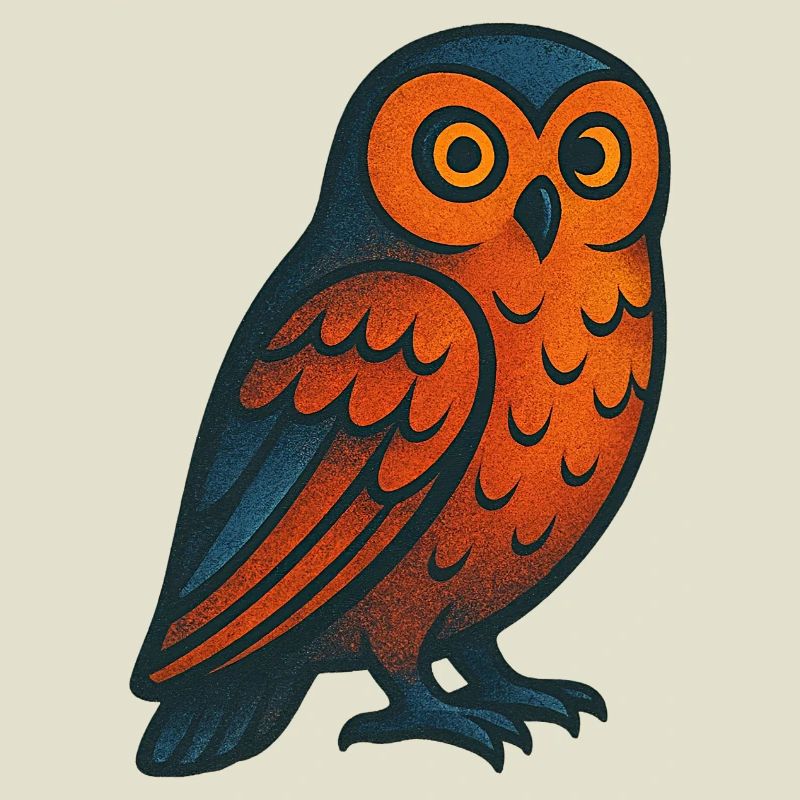 Owl with pattern