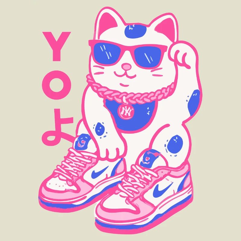 Neon Maneki Sneaker Chat