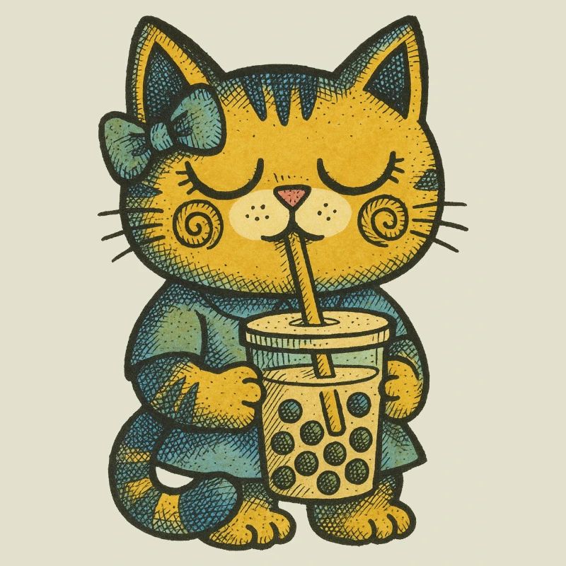 Bubble Tea Chat Cozy Charm