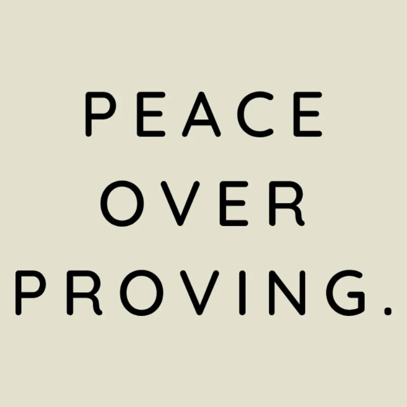peace over proving