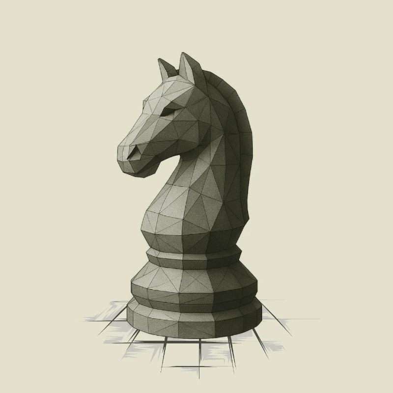 Conception du cavalier d’échecs à faible polygonisme