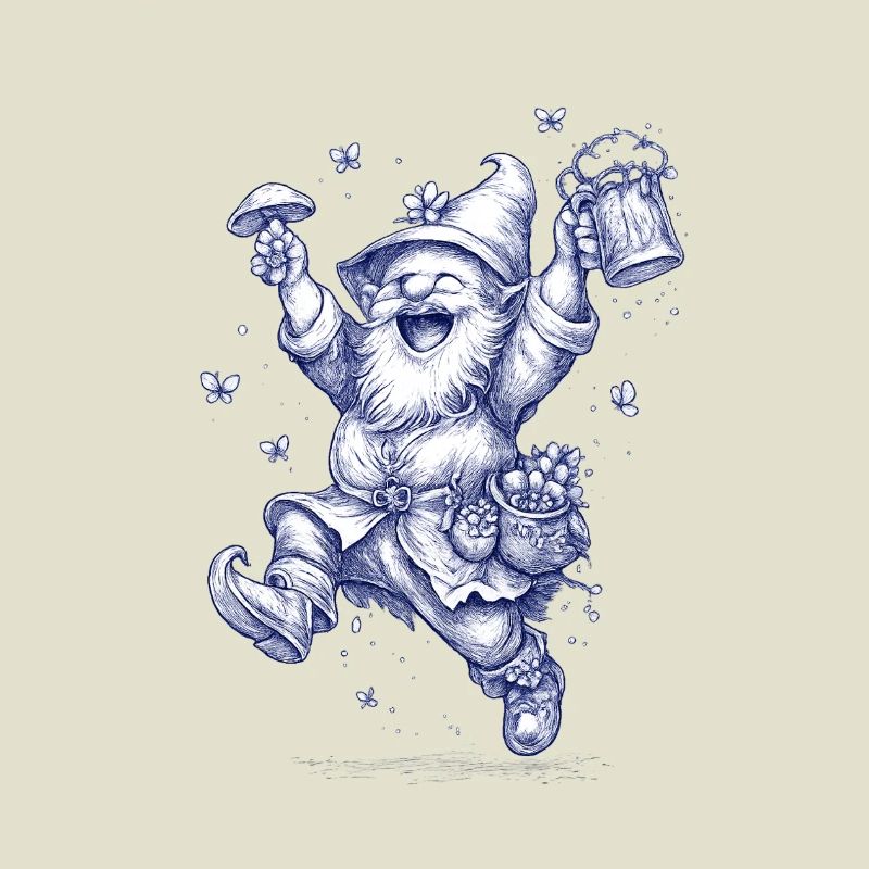 Gnome avec chope de bière Jubelfest