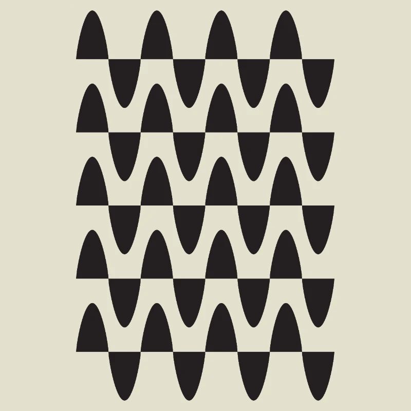 Midnight Wave Grid Pattern