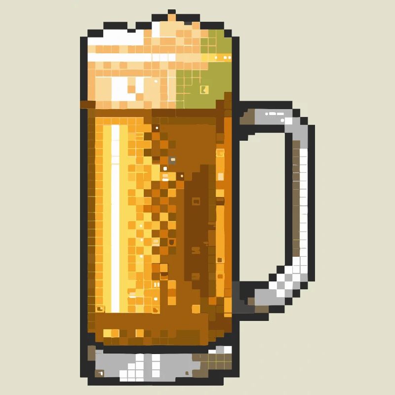 Chope de bière Pixel Art