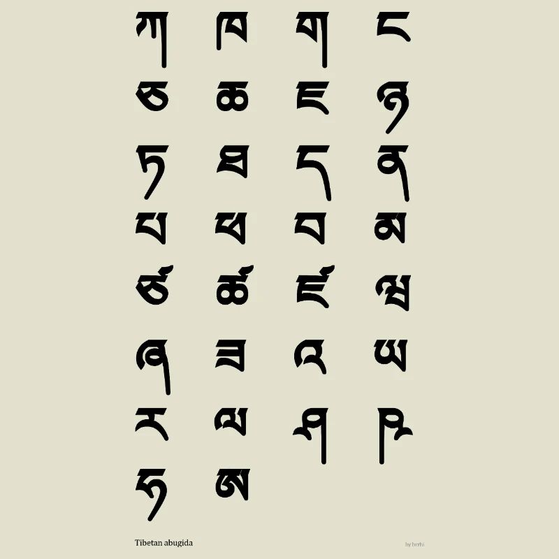 Tibetan script (black)