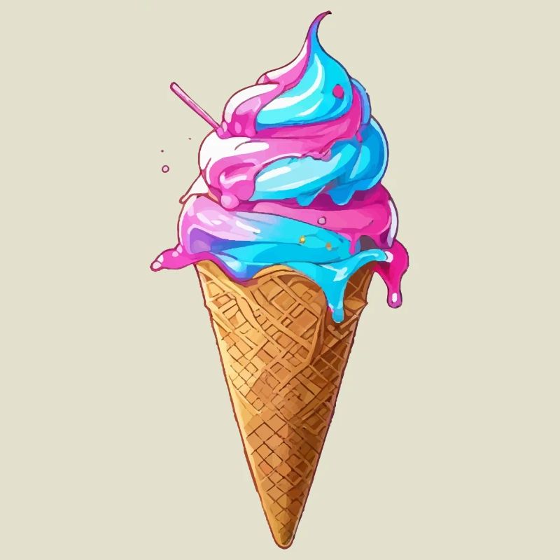 Lecker Eiscreme | Synthwave Eistüte
