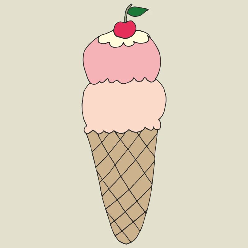 Eiscreme mit Kirsche Design
