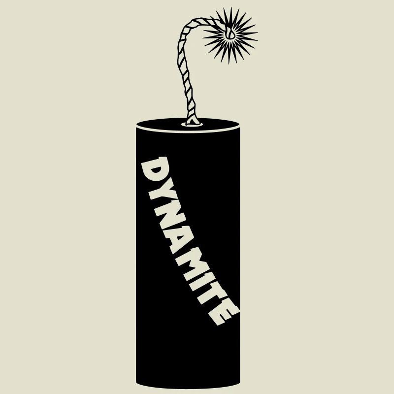Burning dynamite rod