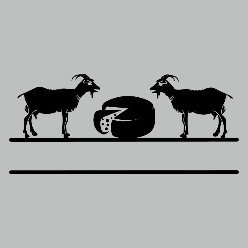 Monogramme de fromage de chèvre.