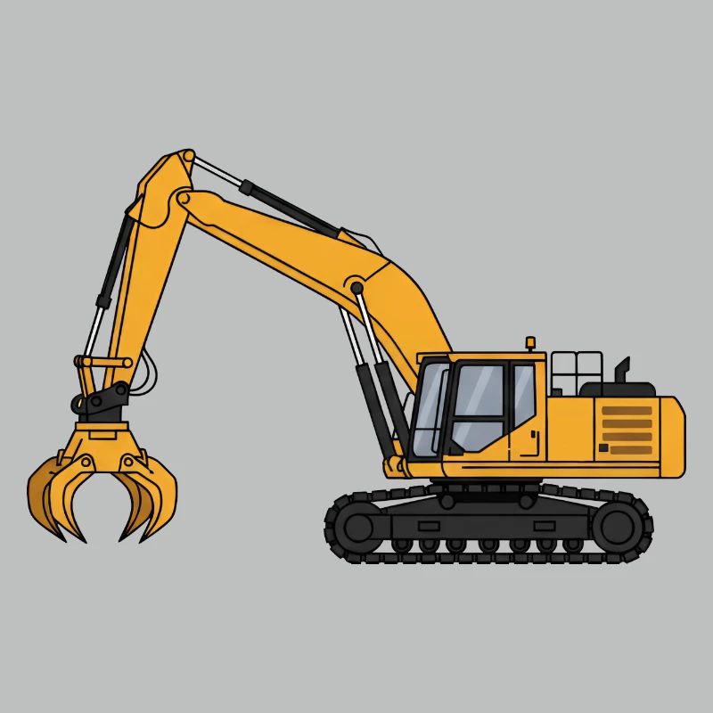 Excavator Excavator Driver Construction Site