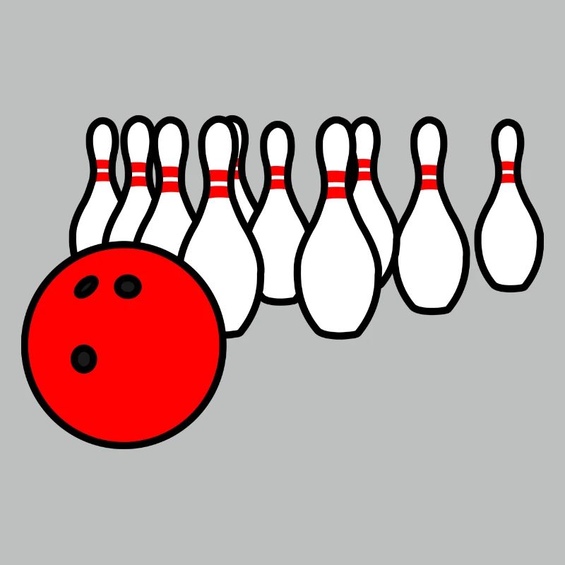 Boule de bowling avec quilles
