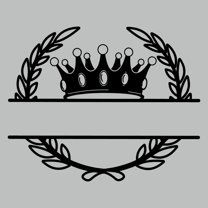 Lorbeerkranz mit Krone