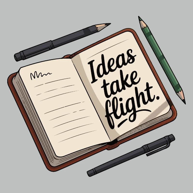 Inspirational Flight Idea Journal Design
