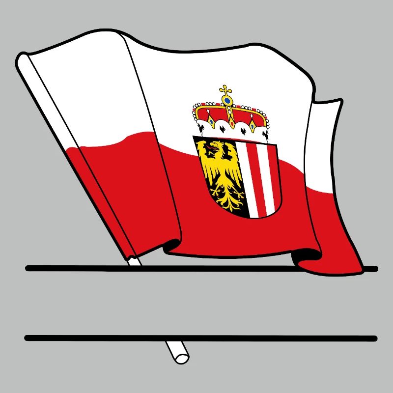 Upper Austria Flag – Text Space