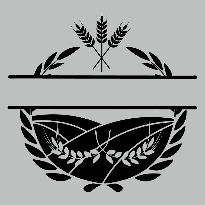 Text space Laurel wreath farmer