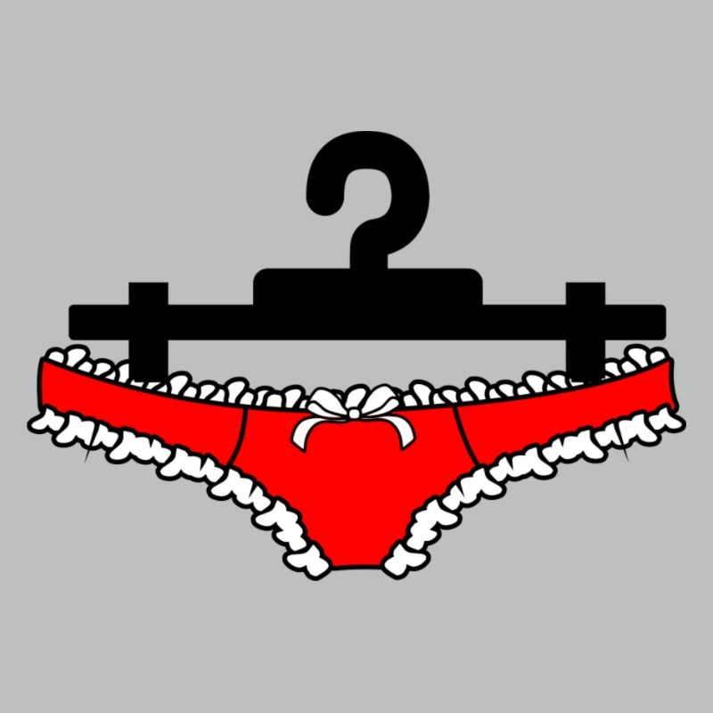 Dessous-Slips oder Damenunterhosen hängen an der Kleidung