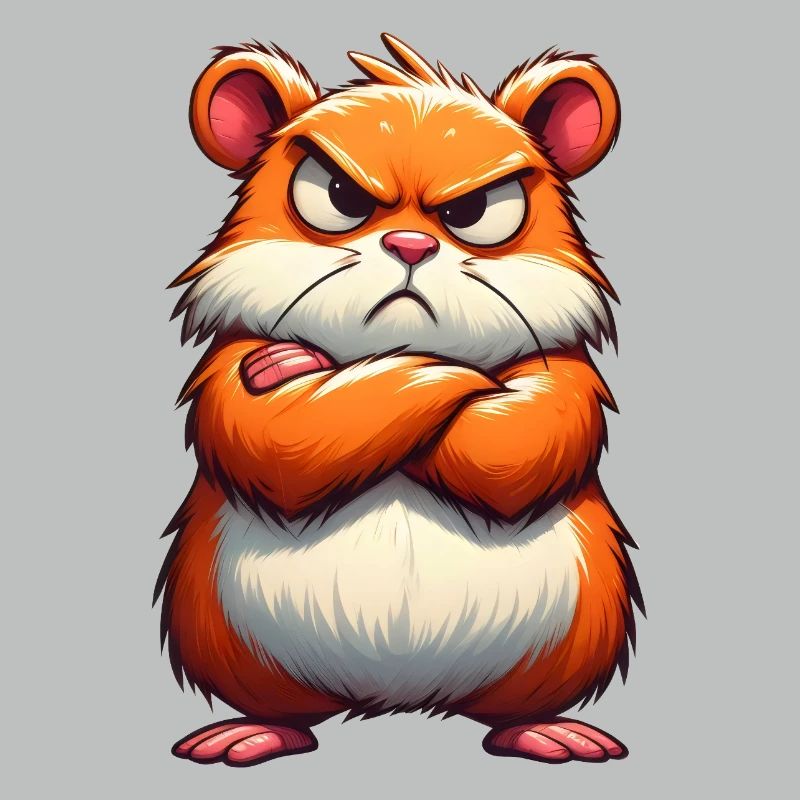 Grumpy hamster disgruntled