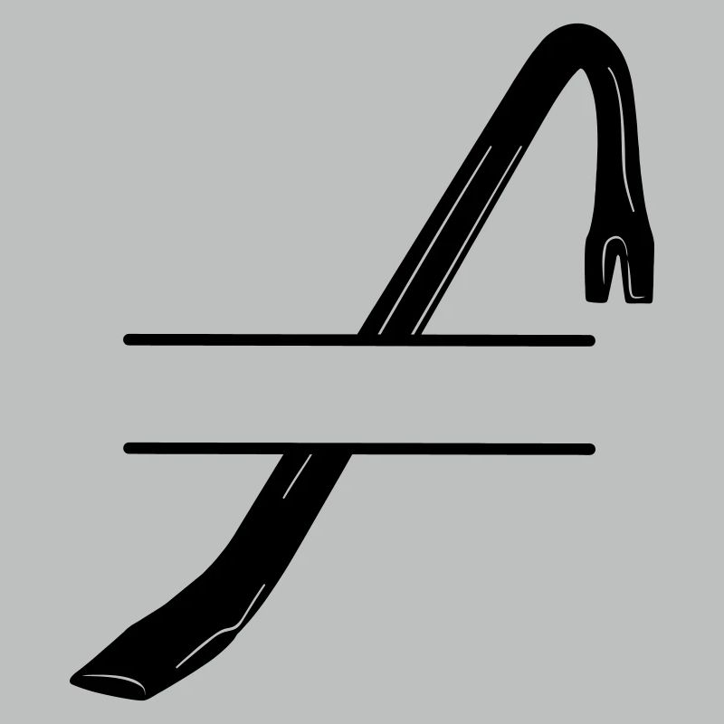 Einbruchslogo Brechstange oder Brechstange