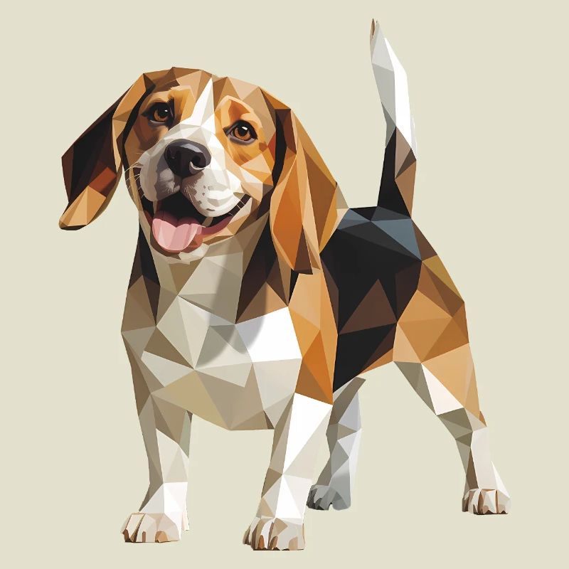 Beagle - Cooles Low Poly Logo