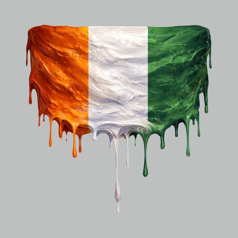Drapeau de la Côte d’Ivoire en illustration de drop