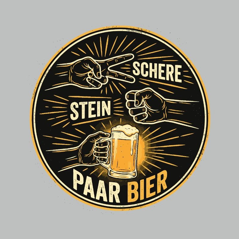 Schere Stein Bier German Beer Drinking Game 