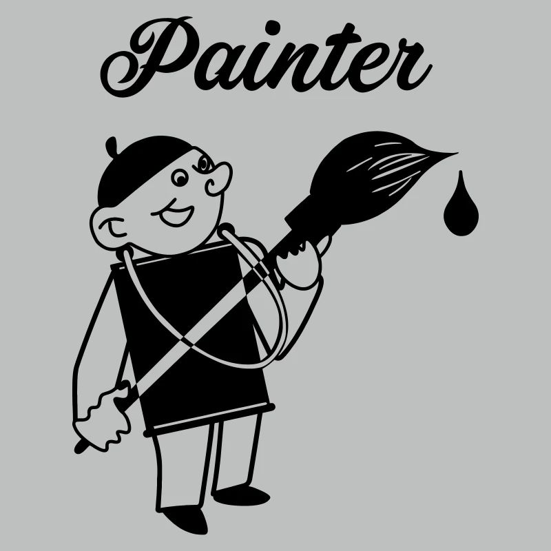Paint as a paint pot and cap with large brush