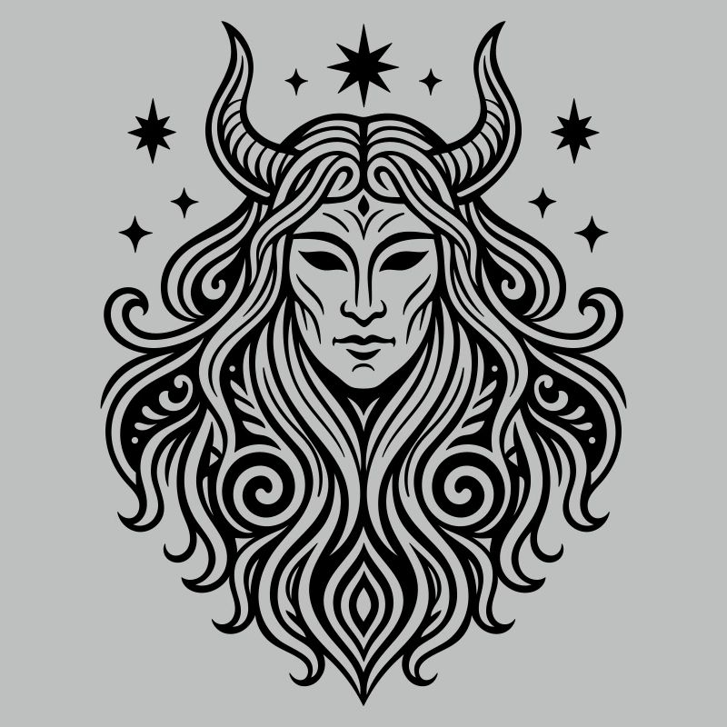 Rauhnächte Perchten Mask Pagan Symbol
